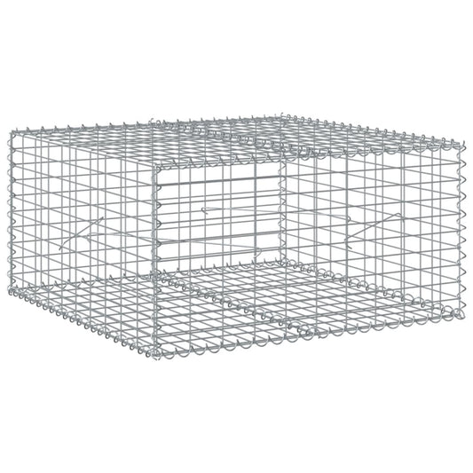 vidaXL Gabion Basket with Cover 39.4"x19.7"x39.4" Galvanized Iron-20