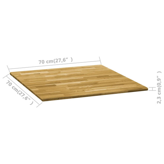 vidaXL Table Top Wooden Table Top for Indoor Desk Top Replacement Solid Oak-1