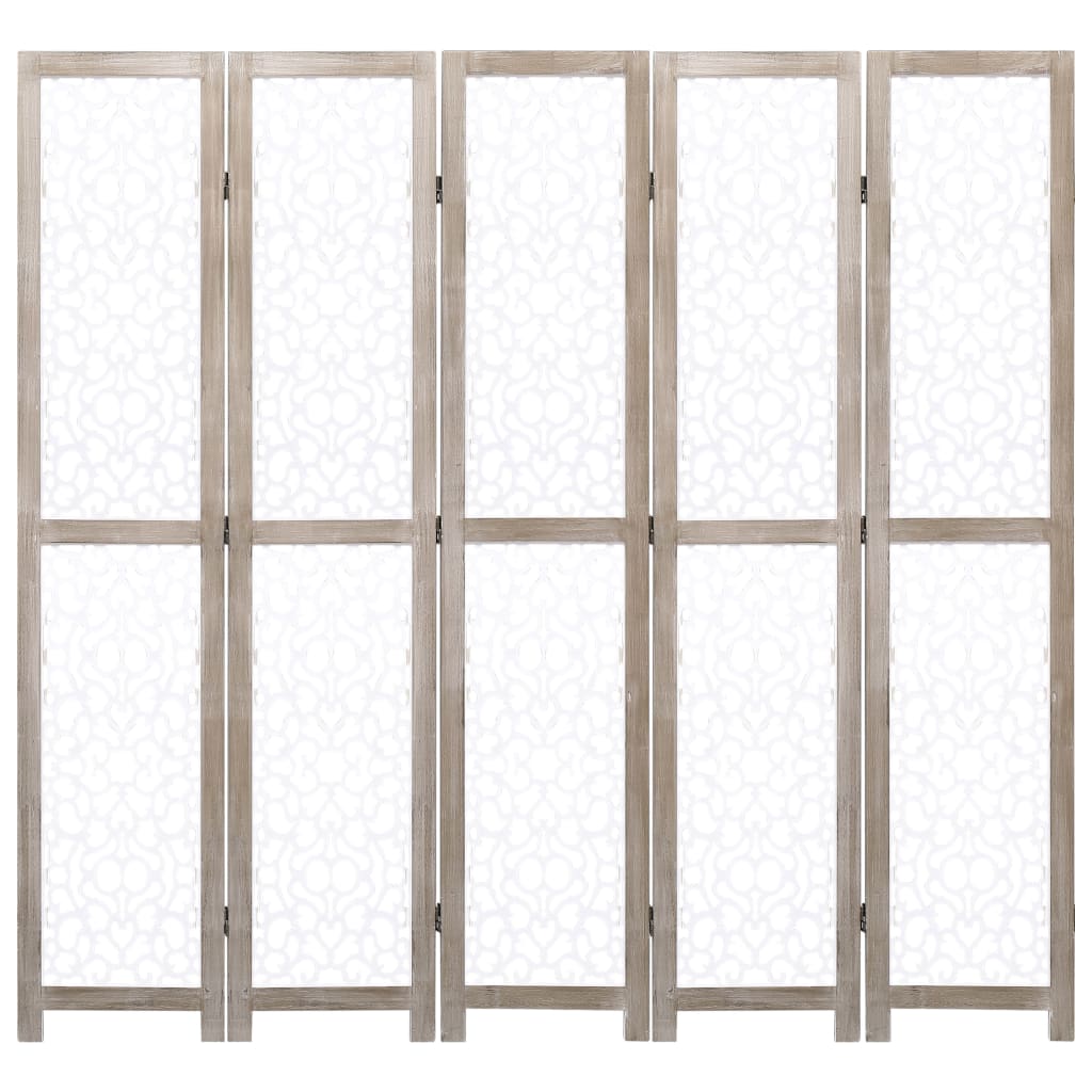 vidaXL Room Divider Folding Privacy Screen for Room Separation Solid Wood-3