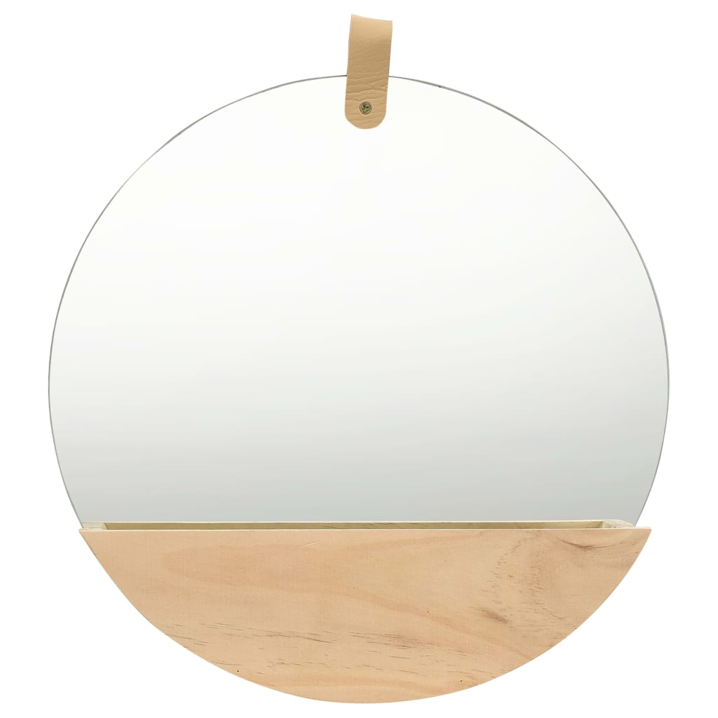 vidaXL Hanging Mirror Wall Mirror with Storage Bathroom Mirror Solid Pinewood-1