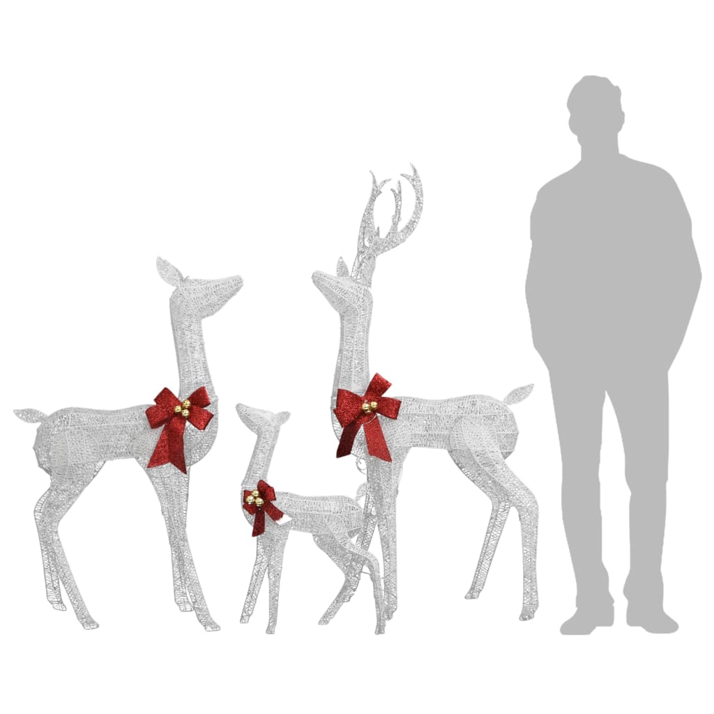 vidaXL Christmas Decoration Pre-Lit Christmas Reindeer Family with 201 LEDs-4
