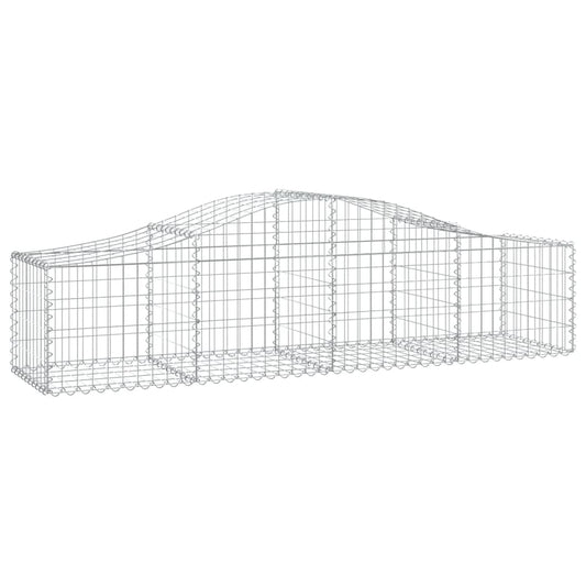 vidaXL Gabion Basket Arched Gabion Basket Planter for Flower Galvanized Iron-0