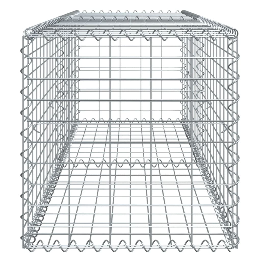 vidaXL Gabion Basket with Cover 39.4"x19.7"x39.4" Galvanized Iron-12