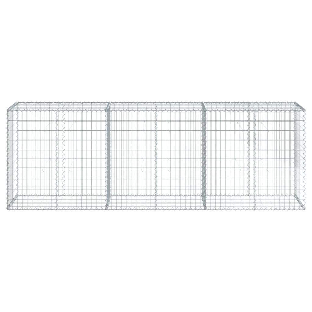 vidaXL Gabion Basket with Cover 39.4"x19.7"x39.4" Galvanized Iron-13