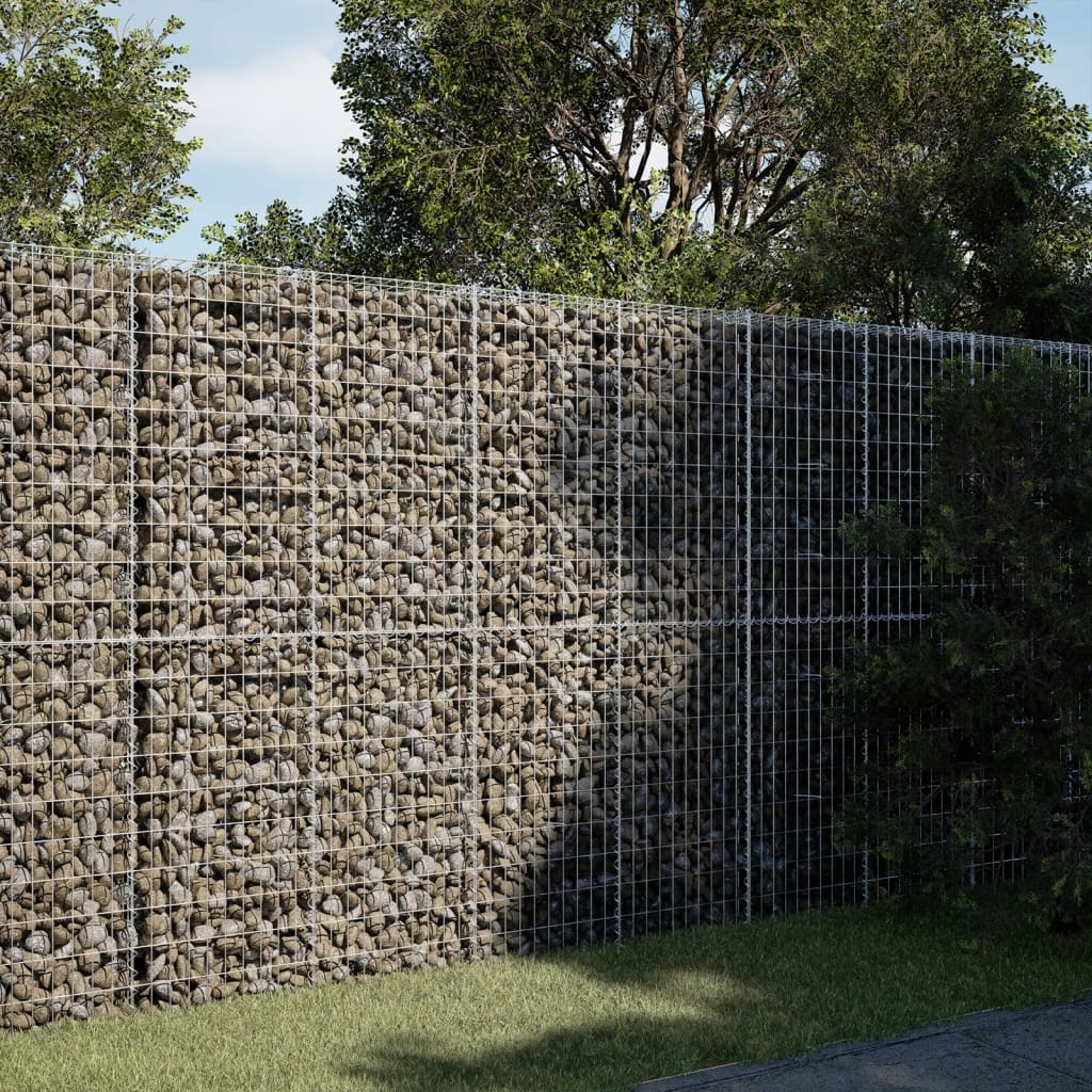 vidaXL Gabion Basket with Cover 39.4"x19.7"x39.4" Galvanized Iron-15