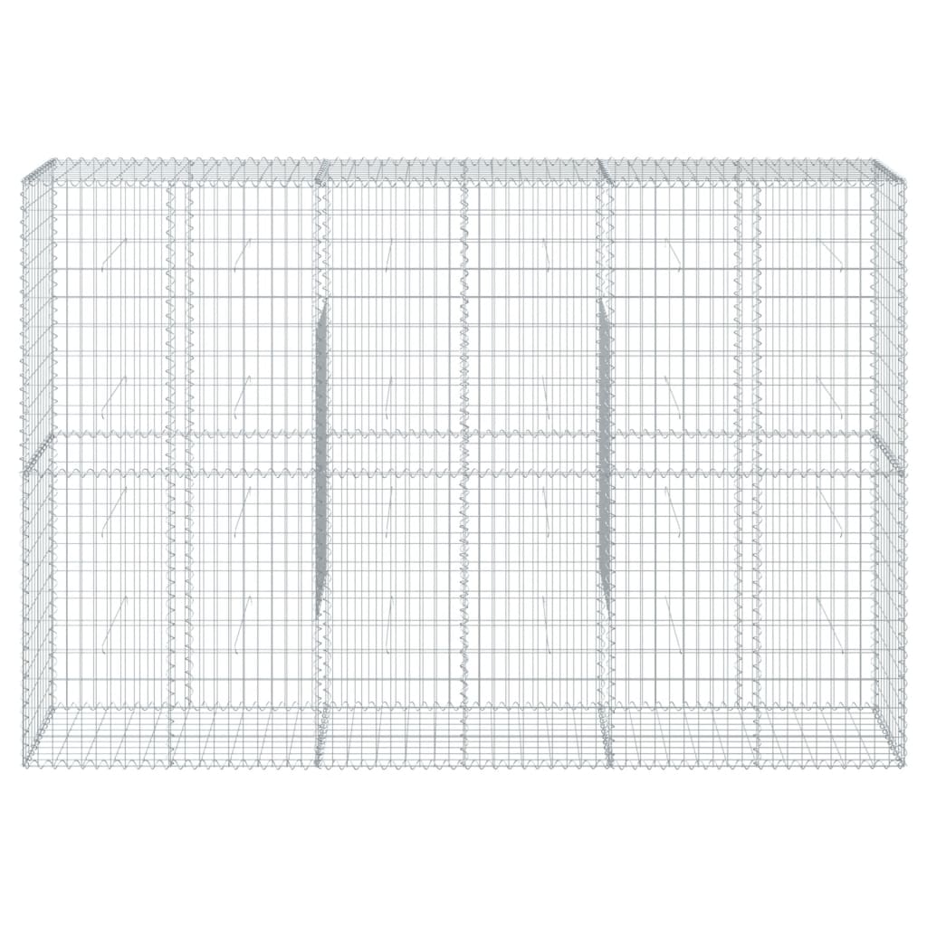 vidaXL Gabion Basket with Cover 39.4"x19.7"x39.4" Galvanized Iron-46