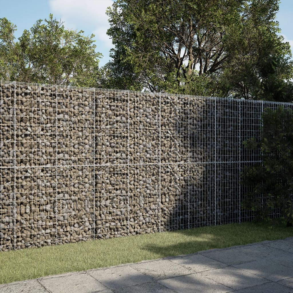 vidaXL Gabion Basket with Cover 39.4"x19.7"x39.4" Galvanized Iron-19