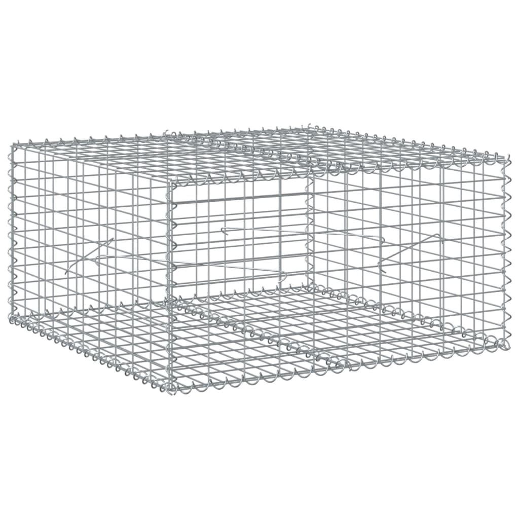 vidaXL Gabion Basket with Cover 39.4"x19.7"x39.4" Galvanized Iron-20