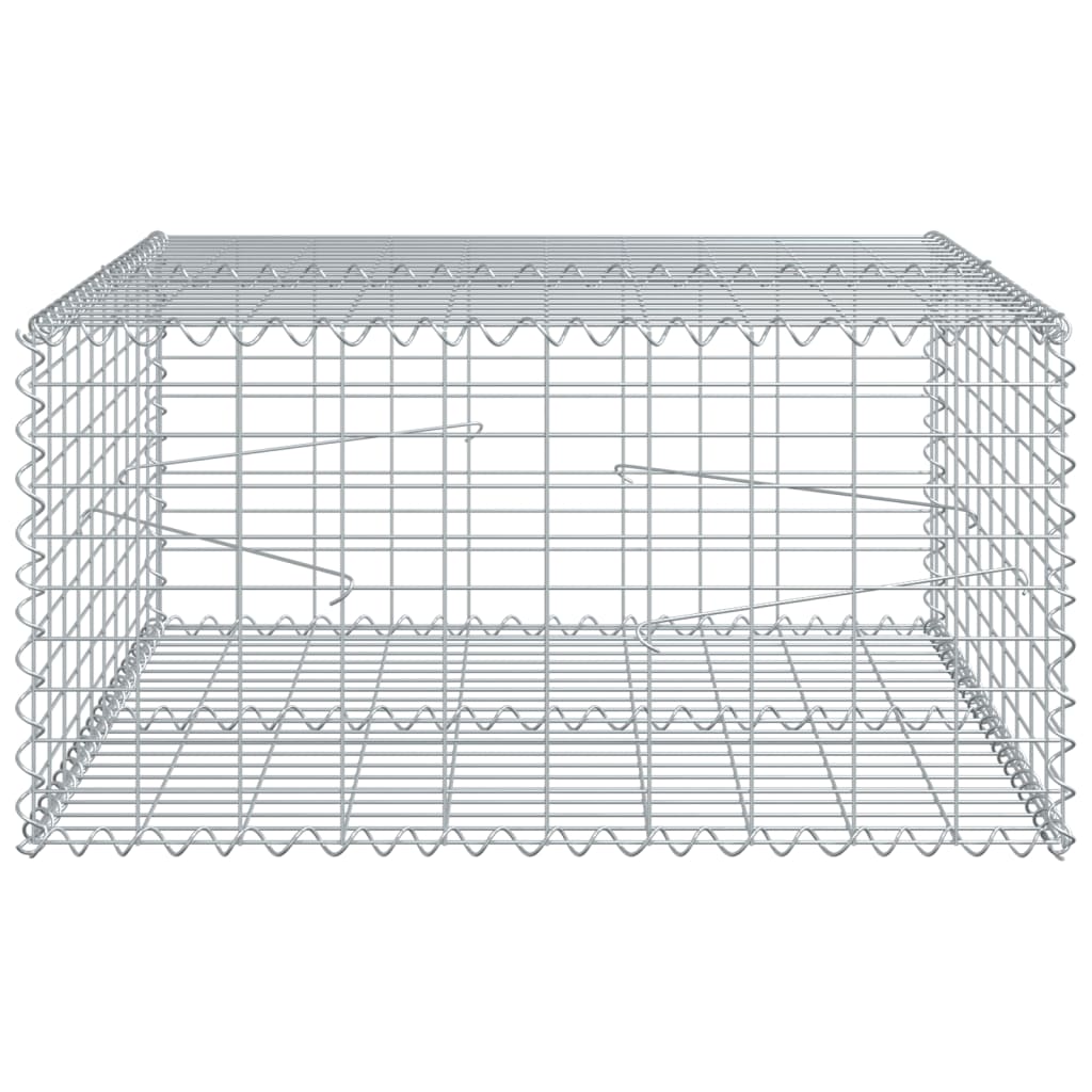vidaXL Gabion Basket with Cover 39.4"x19.7"x39.4" Galvanized Iron-47