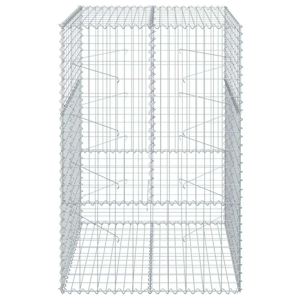 vidaXL Gabion Basket with Cover 39.4"x19.7"x39.4" Galvanized Iron-18